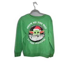 Star Wars Christmas Mandalorian Baby Yoda Sweatshirt Size XL